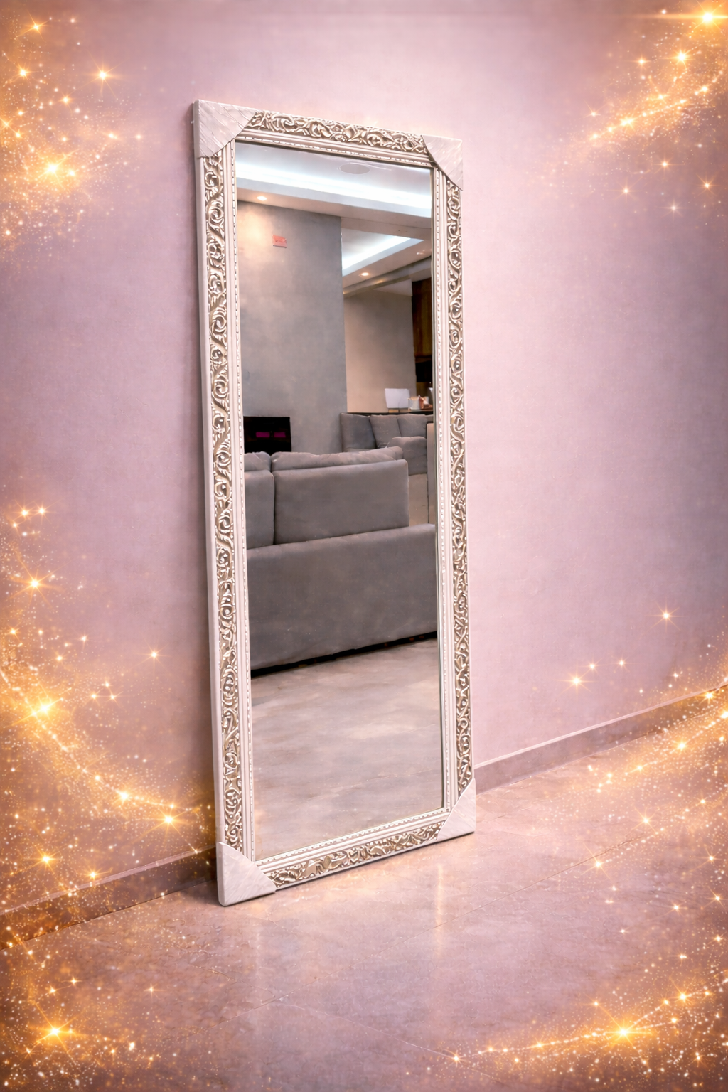 espelho 172 x 72 moldura branca